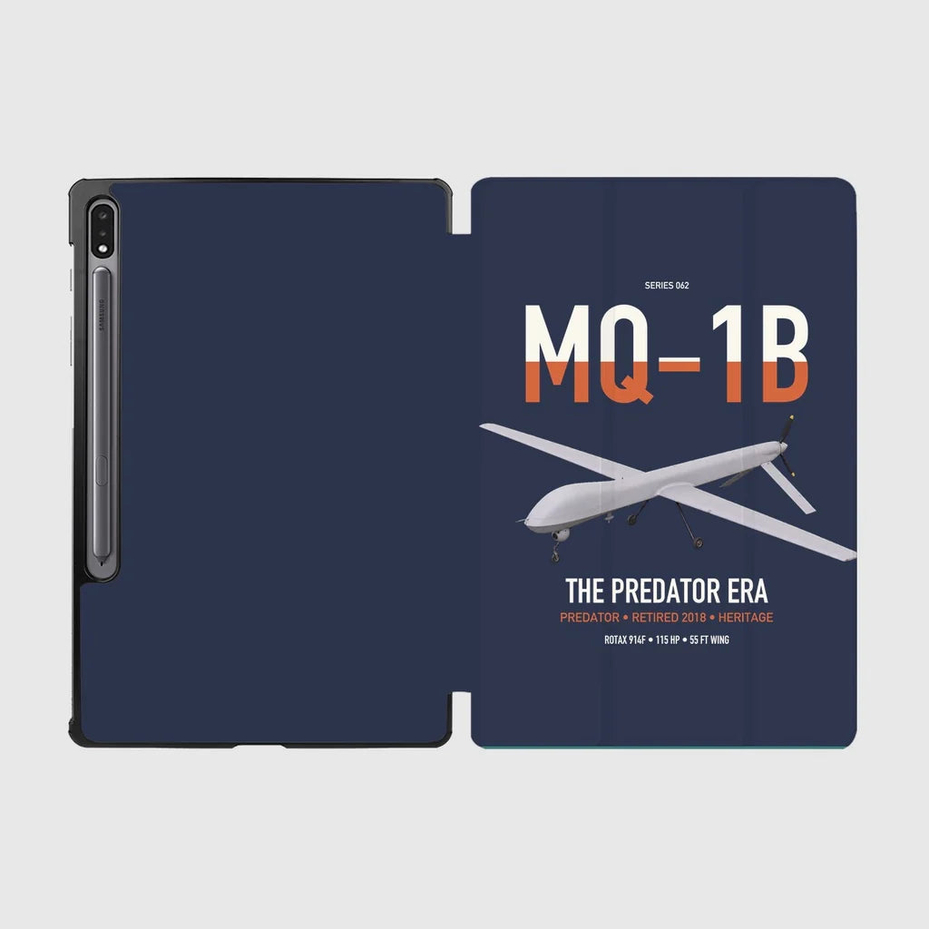 MQ-1B Predator design on navy blue samsung tablet tablet case