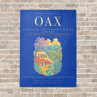 Thumbnail for Oaxaca International Airport OAX - Canvas Framed - Blue