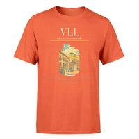 Thumbnail for Valladolid Airport (VLL) T-Shirt single-side front print in Orange | valladolid-airport-vll-double-side-t-shirt