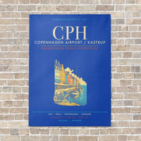 Thumbnail for Copenhagen Airport Kastrup CPH - Canvas Framed - Blue