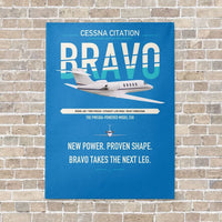Thumbnail for Cessna Citation Bravo vertical canvas print - no frame - turquoise background