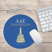 Thumbnail for Rabah Bitat Airport (AAE) design on blue round mouse pad