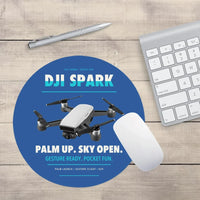 Thumbnail for DJI Spark design on blue round mouse pad
