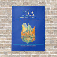 Thumbnail for Frankfurt Airport FRA - Canvas Framed - Blue