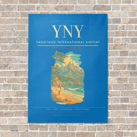 Thumbnail for Yangyang International Airport YNY vertical canvas print - no frame - turquoise background
