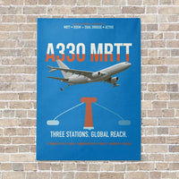 Thumbnail for Airbus A330 MRTT vertical canvas print - no frame - turquoise background