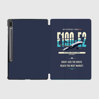 Thumbnail for Embraer E190-E2 design on navy blue samsung tablet tablet case