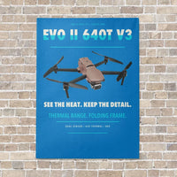 Thumbnail for Autel EVO II Dual 640T V3 vertical canvas print - no frame - turquoise background