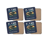 Thumbnail for F-14D Tomcat design on navy blue 4 pieces set coaster
