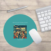 Thumbnail for VINTAGE G4442 - The Island Cinema Night - Designed Mouse Pads design on turquoise round