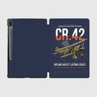 Thumbnail for Fiat CR.42 Falco design on navy blue samsung tablet tablet case