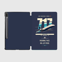 Thumbnail for Boeing 717-200 design on navy blue samsung tablet tablet case