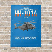 Thumbnail for Leonardo HH-101A Caesar vertical canvas print - no frame - turquoise background