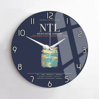 Thumbnail for Newcastle Airport NTL Wall-Clock No-Frame - Navy Blue