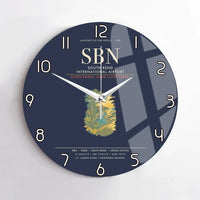 Thumbnail for South Bend International Airport SBN Wall-Clock No-Frame - Navy Blue