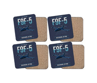Thumbnail for F9F-5 Panther design on navy blue 4 pieces set coaster