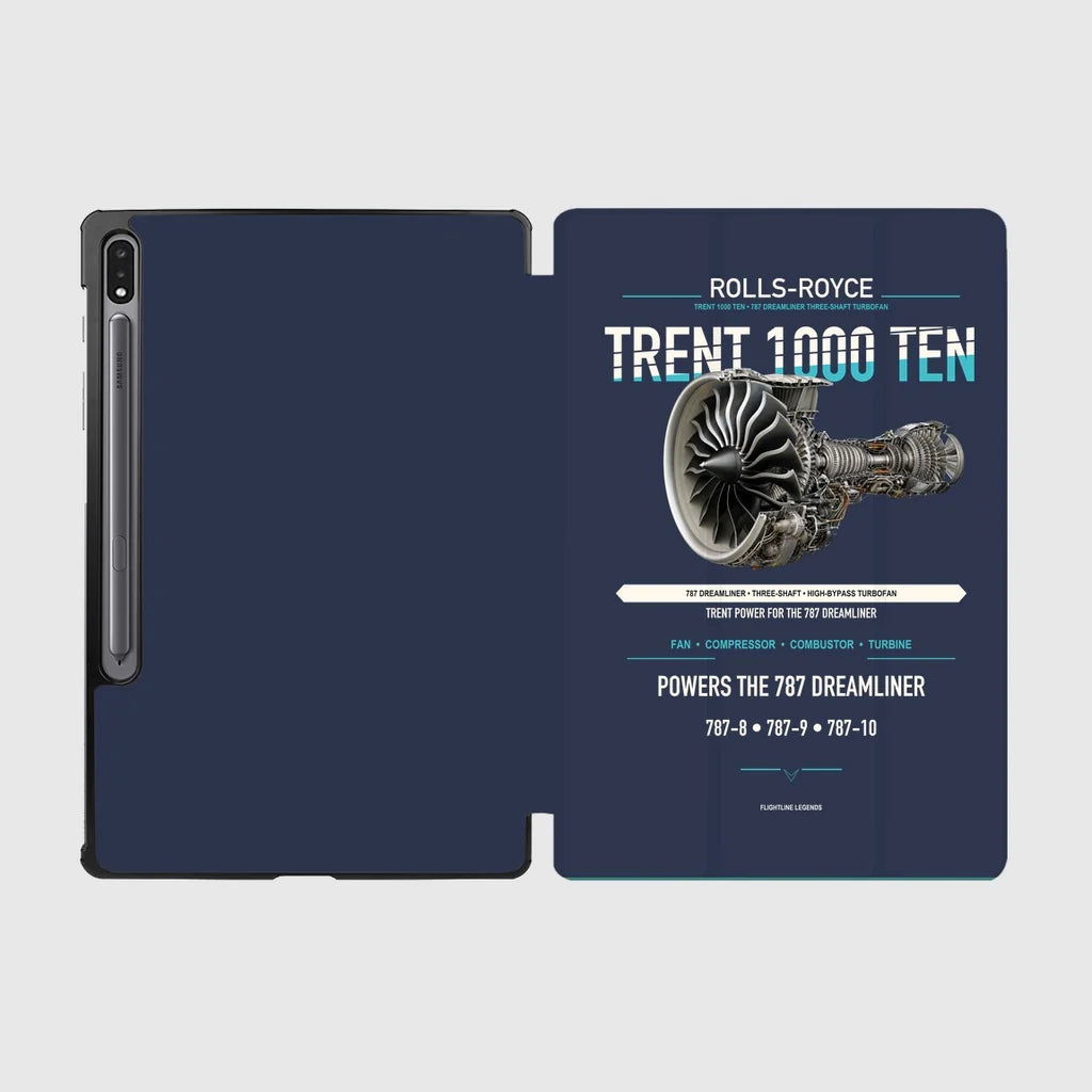 TRENT 1000 TEN design on navy blue samsung tablet tablet case