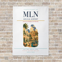 Thumbnail for Melilla Airport MLN vertical canvas print - no frame - white background