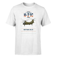 Thumbnail for Piasecki H-21C Shawnee design on white t-shirt, single-side print
