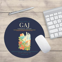 Thumbnail for Yamagata Airport (GAJ) design on navy blue round mouse pad