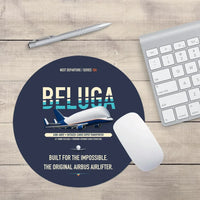 Thumbnail for Airbus A300-600ST BelugaST design on navy blue round mouse pad