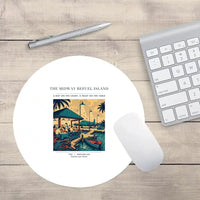 Thumbnail for VINTAGE G4309 - The Midway Refuel Island - Designed Mouse Pads design on white round