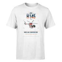 Thumbnail for Airbus H145 D3 design on white t-shirt, single-side print