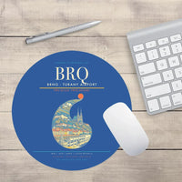 Thumbnail for Brno - Turany Airport BRQ Mouse-Pad Round - Blue