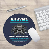 Thumbnail for DJI Avata design on navy blue round mouse pad