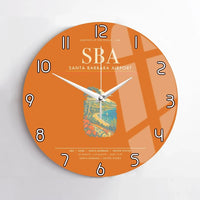 Thumbnail for Santa Barbara Airport SBA Wall-Clock No-Frame - Orange