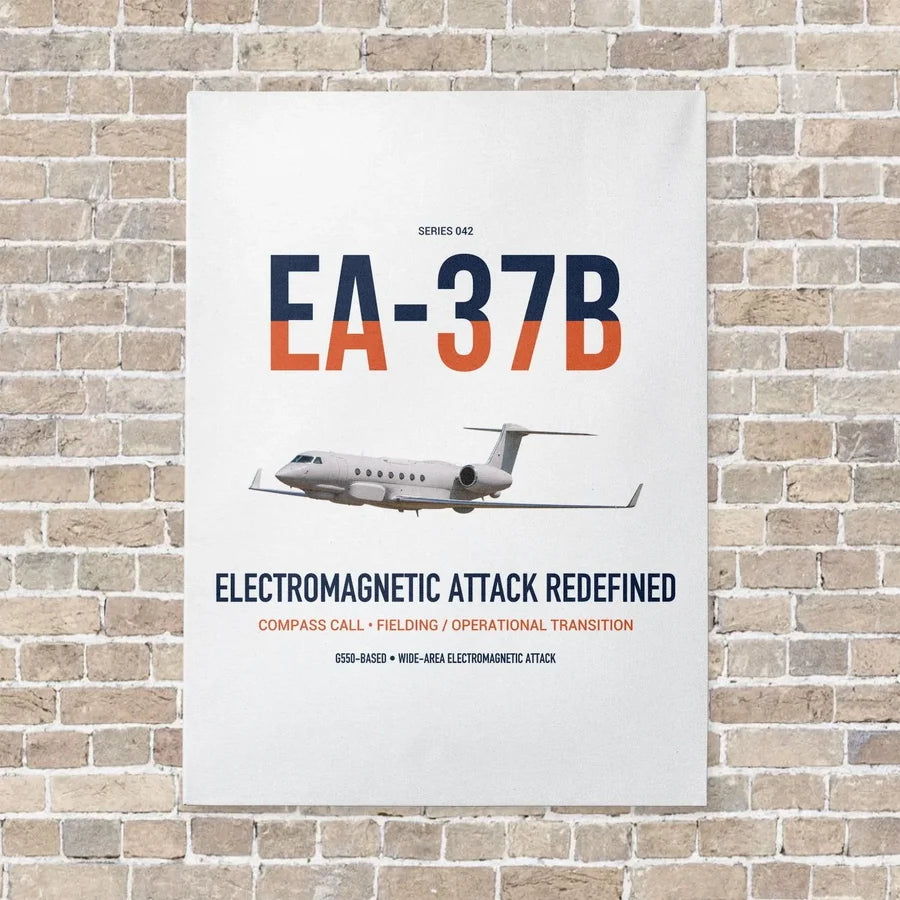 EA-37B Compass Call vertical canvas print - no frame - white background