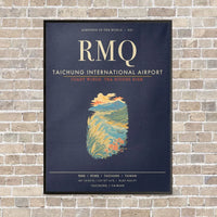 Thumbnail for Taichung International Airport RMQ - Canvas Framed - Navy Blue