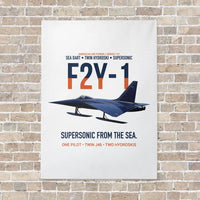 Thumbnail for F2Y-1 Sea Dart Supersonic from the Sea vertical canvas print - no frame - white background