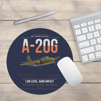 Thumbnail for A-20G Havoc design on navy blue round mouse pad