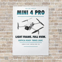 Thumbnail for DJI Mini 4 Pro vertical canvas print - no frame - white background