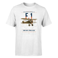 Thumbnail for Sopwith Camel F.1 design on white t-shirt, single-side print