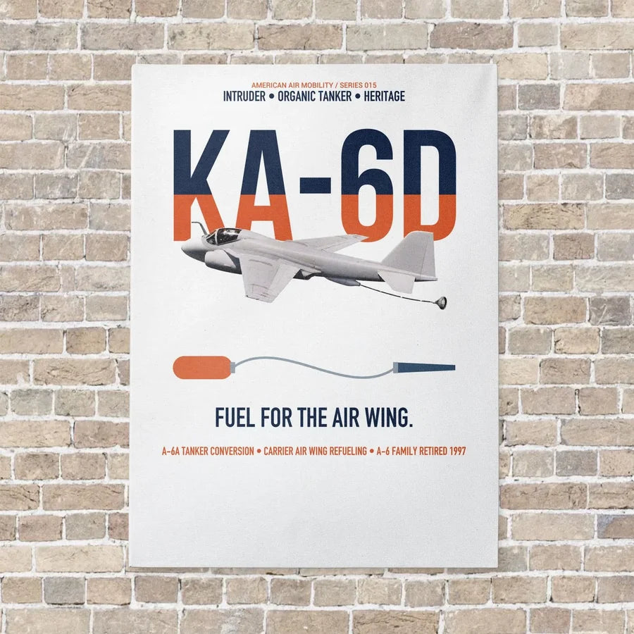 KA-6D Intruder vertical canvas print - no frame - white background