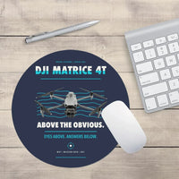 Thumbnail for DJI Matrice 4T design on navy blue round mouse pad
