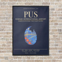 Thumbnail for Gimhae International Airport Busan PUS - Canvas Framed - Navy Blue