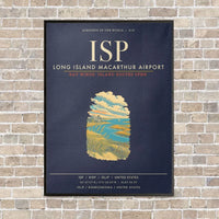 Thumbnail for Long Island MacArthur Airport ISP - Canvas Framed - Navy Blue