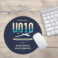 Thumbnail for Airbus U010 Aliaca Fixed-wing design on navy blue round mouse pad