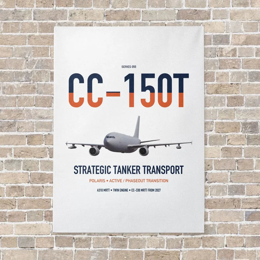 Airbus CC-150T Polaris vertical canvas print - no frame - white background