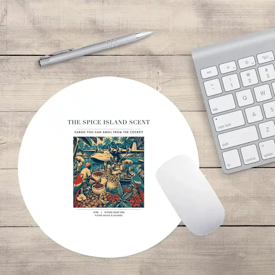 VINTAGE G4279 - The Spice Island Scent - Designed Mouse Pads design on white round