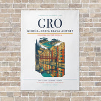 Thumbnail for Girona–Costa Brava Airport GRO vertical canvas print - no frame - white background