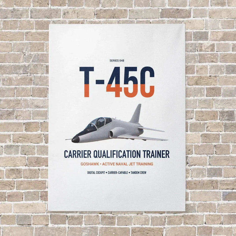 T-45C Goshawk vertical canvas print - no frame - white background