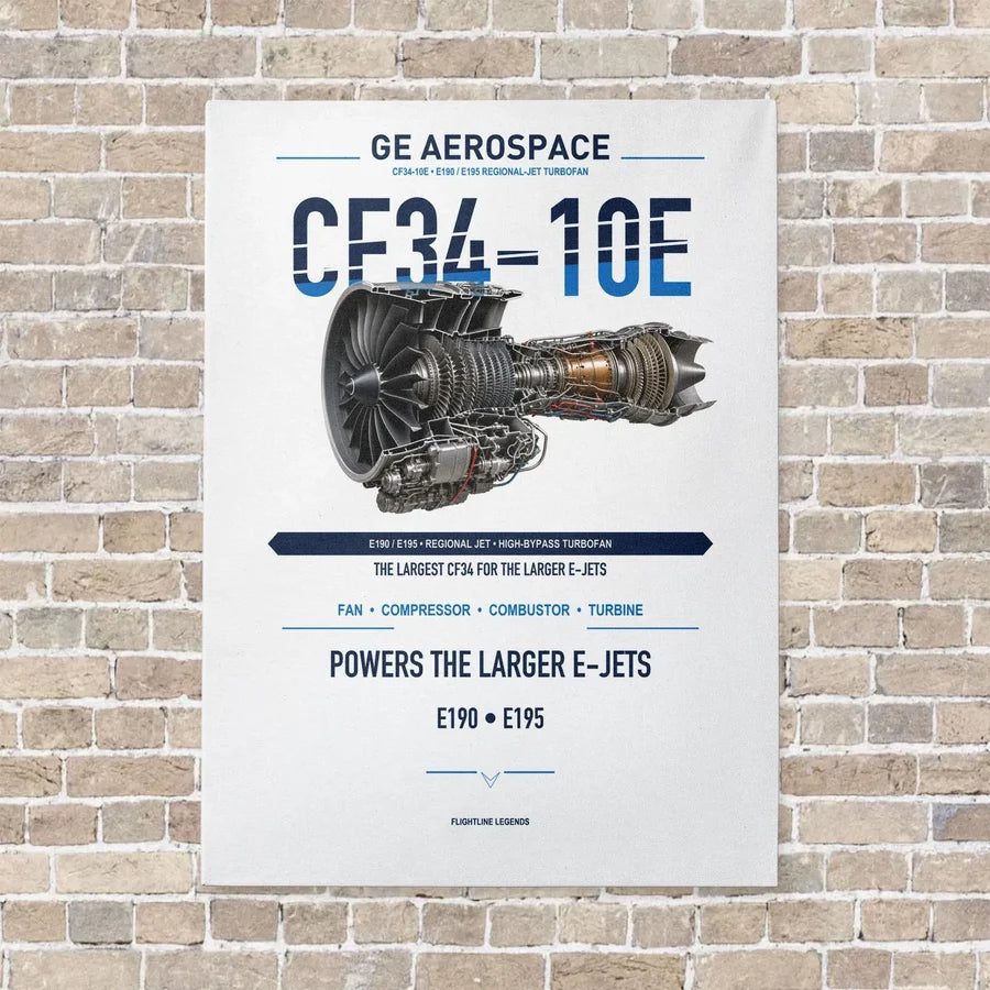 CF34-10E vertical canvas print - no frame - white background