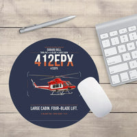 Thumbnail for SUBARU Bell 412EPX design on navy blue round mouse pad