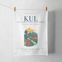 Thumbnail for Kuala Lumpur International Airport (KUL) design on white towel