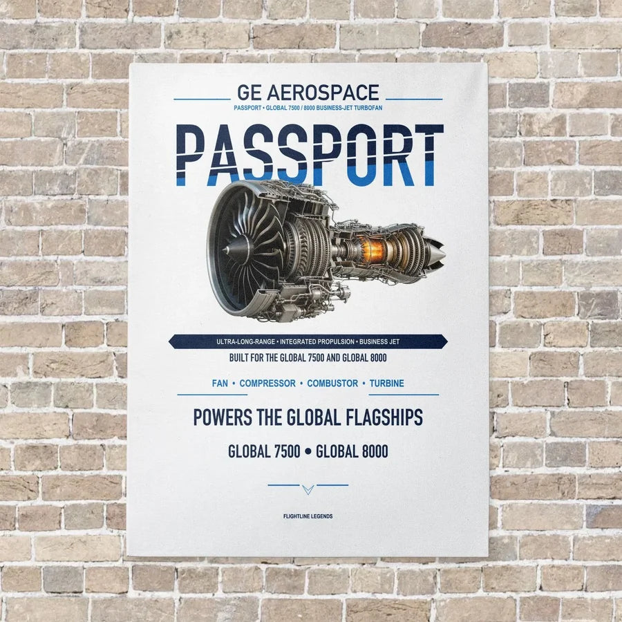 PASSPORT vertical canvas print - no frame - white background