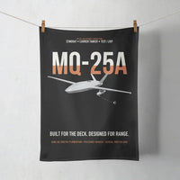 Thumbnail for MQ-25A STINGRAY design on black towel